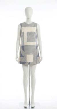 NEW GILNER FARRAR kirby dress in navy/white